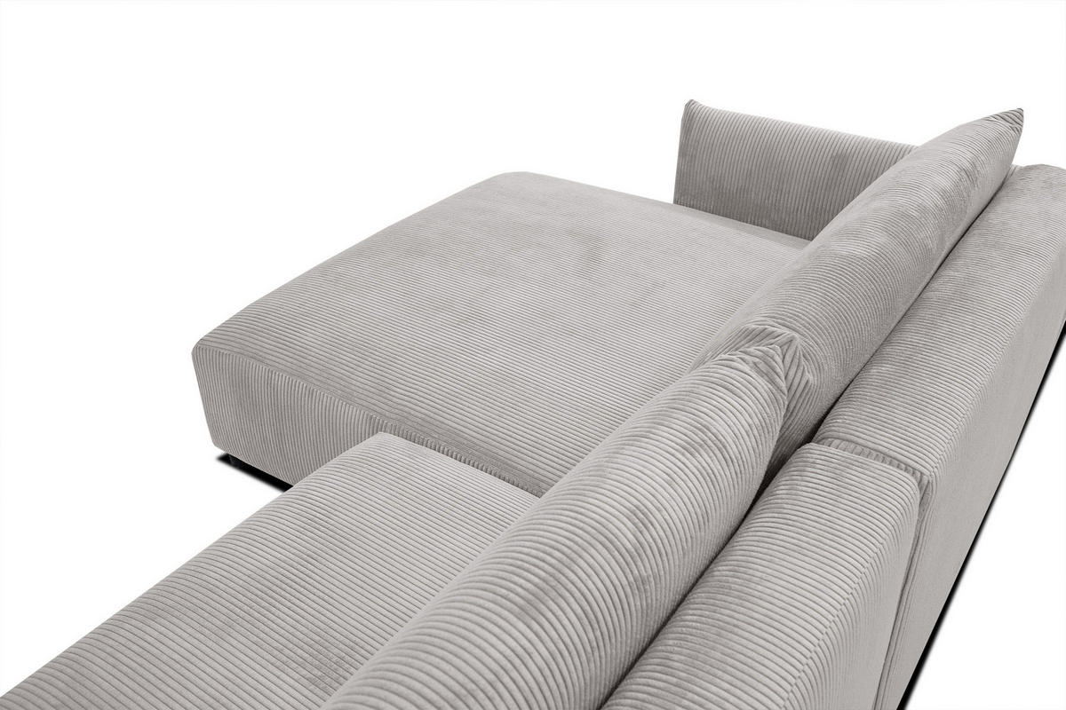 ECKSOFA TAUER 5-Sitzer, weiß - Schwarz/Weiß, Holzwerkstoff/Kunststoff (174/292cm) - Courtois Laville