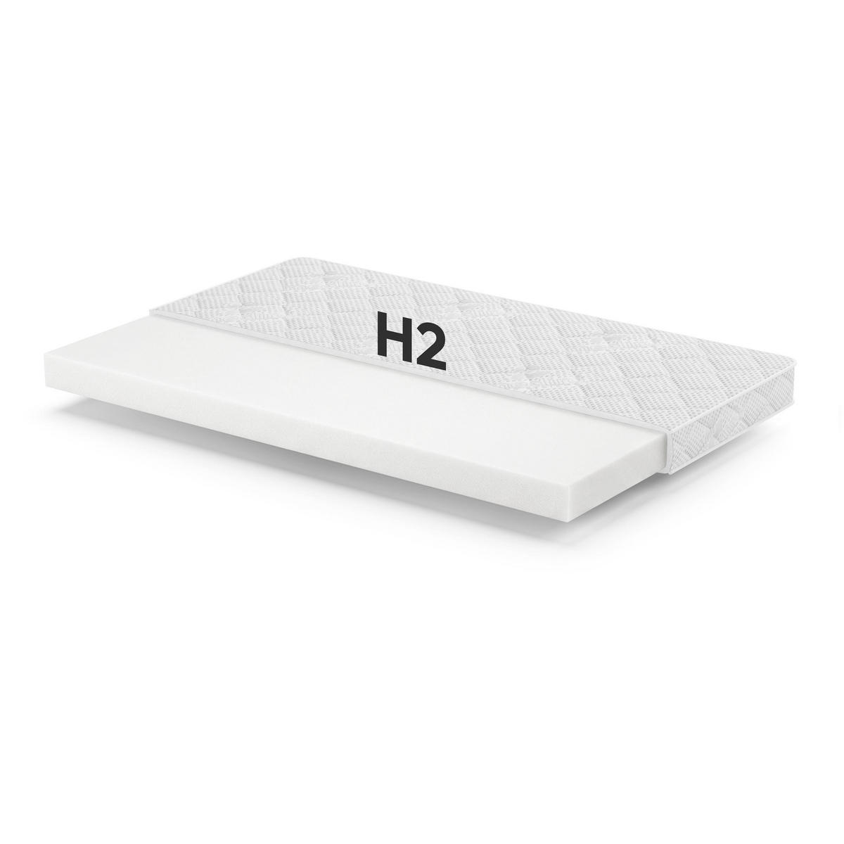 KALTSCHAUMMATRATZE Ergo+ 10 cm, Schaummatratze, H2, 120x200 - Weiß, Kunststoff (120/200cm) - Beautysofa