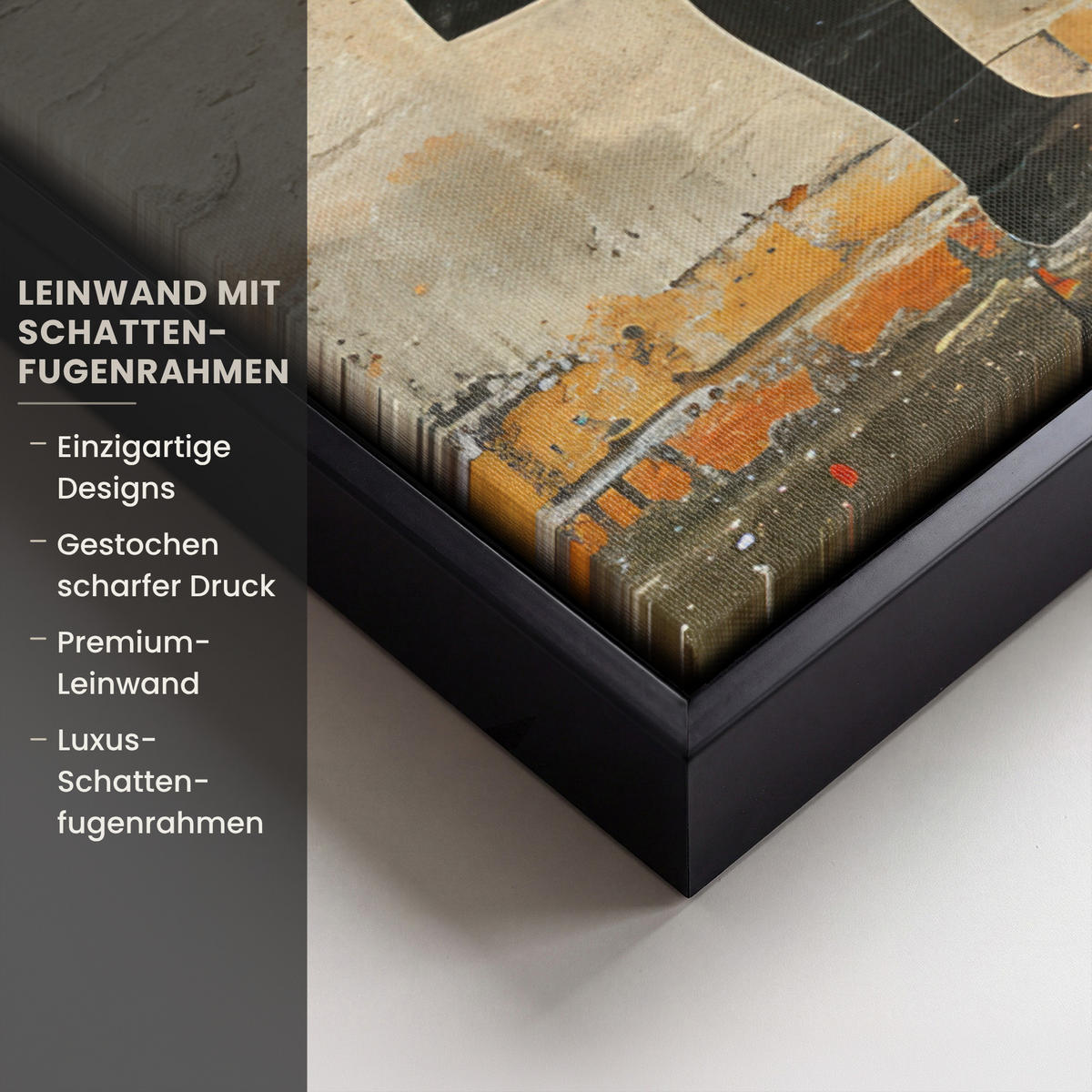 LEINWAND Bilder mit Rahmen - Graffiti - Banksy - Mädchen - Straßenkunst - 60x80 - Sandfarben, Textil (60/80cm) - MuchoWow