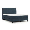 BOXBETT Lunaro 200/200 cm Marineblau im Modesto Stoff - Schwarz/Dunkelblau, Holz/Holzwerkstoff (200/200cm) - AltaBeds