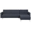 4-SITZER-ECKSOFA Polyester Grau rechtsseitig Aberdeen - Dunkelgrau, Textil (267/168cm) - Beliani