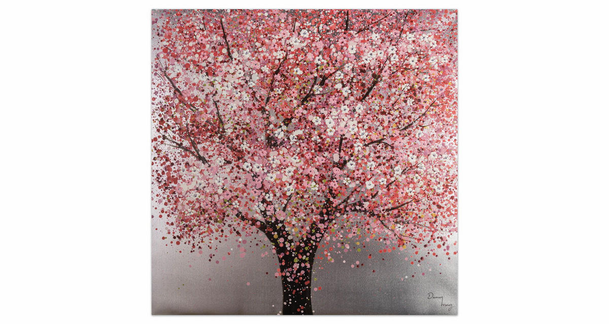 ÖLGEMÄLDE 80/80 cm - Pink, Holz/Textil (1.42/80cm) - KUNSTLOFT