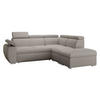 ECKSOFA Boston 2RR1P, Seite: Rechts 2R+R+1P(65)+PUFAP - Silberfarben, Holz/Textil (260/230cm) - MIRJAN24