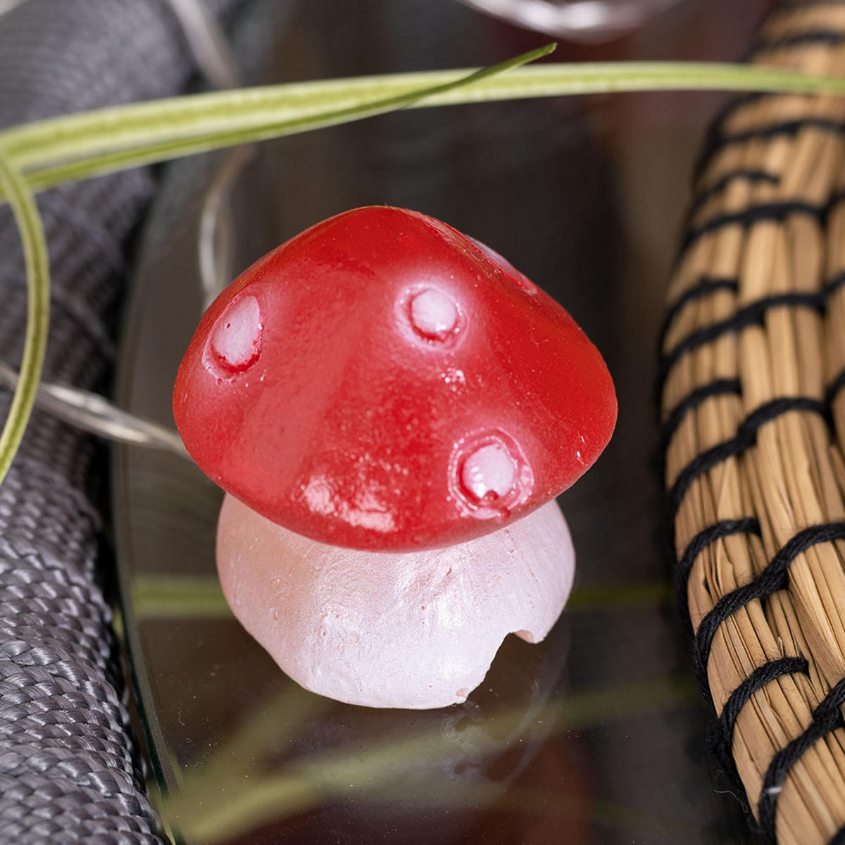 LED AUSSENLEUCHTE Fliegenpilz Rot Weiß - Rot, Kunststoff (270/4/4cm)