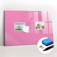MAGNETTAFEL 60x40 Rosa schwarzer Marker - Pink, Glas (60/0.4/40cm) - TULUP