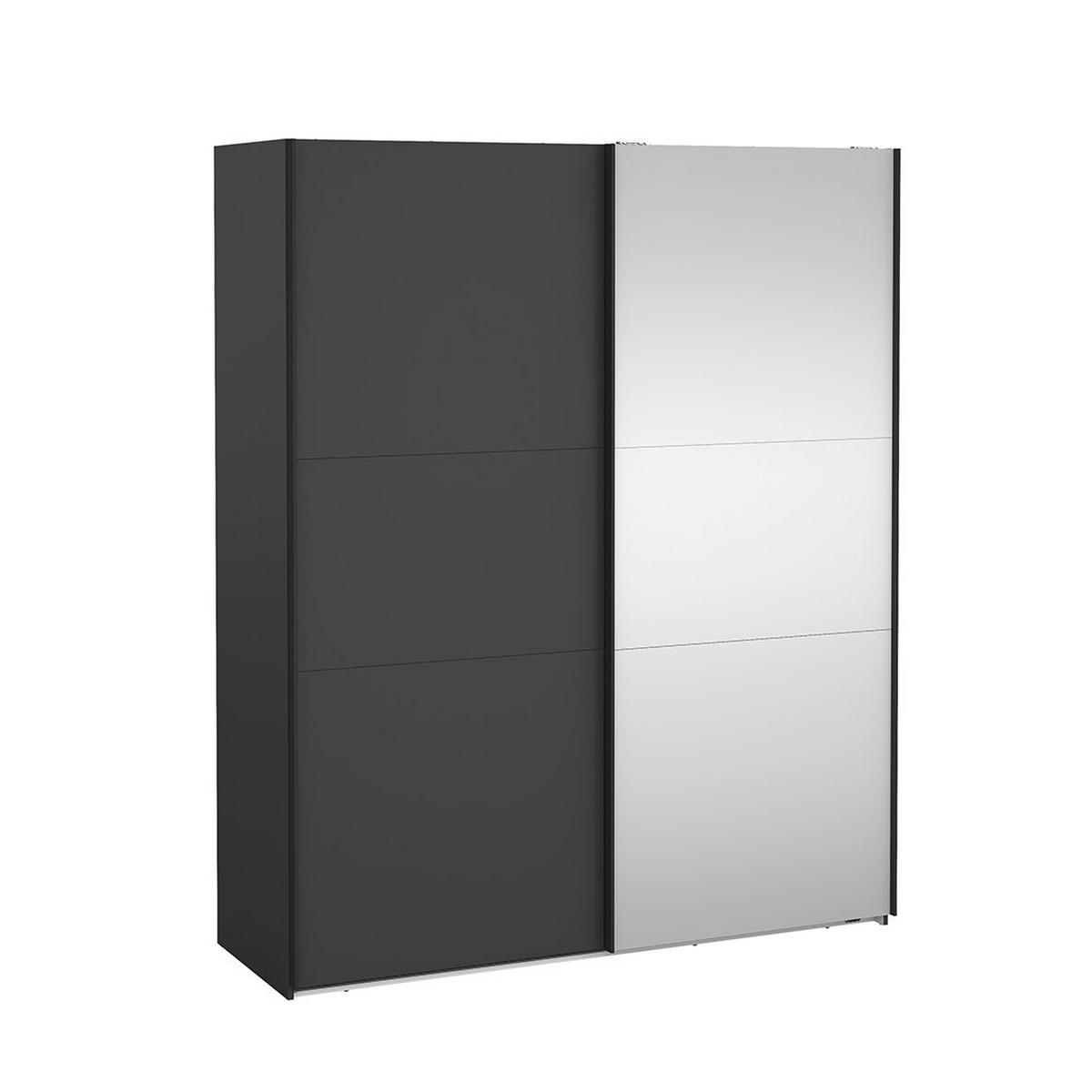 SCHIEBETÜRENSCHRANK, Como, Grau, Holzwerkstoff, 179 x 67 x 221 cm - Grau, Holzwerkstoff (179/221/67cm) - ebuy24