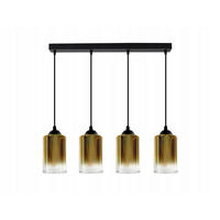 PENDELLEUCHTE GRAF - Transparent/Goldfarben, Glas/Metall (10/70/80cm) - kiki design
