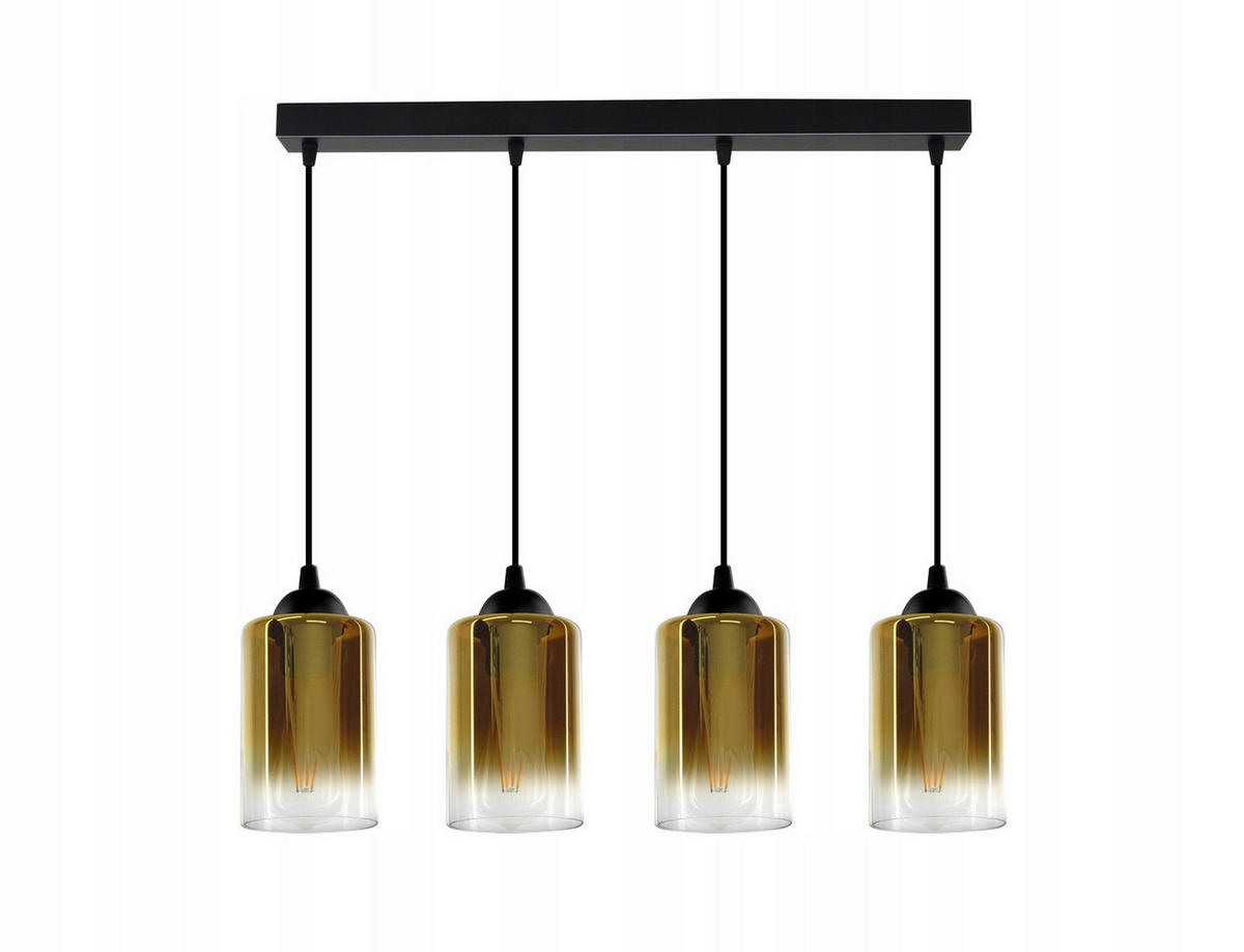 PENDELLEUCHTE GRAF - Transparent/Goldfarben, Glas/Metall (10/70/80cm) - kiki design