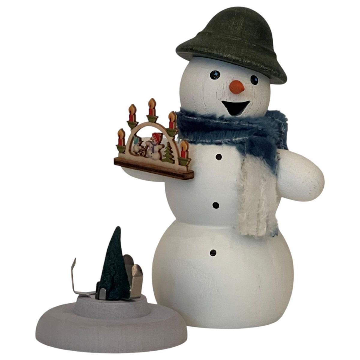 RAUCHFIGUR Schneemann Schwibbogen 13 cm - Multicolor, Holz (6/13/10cm)