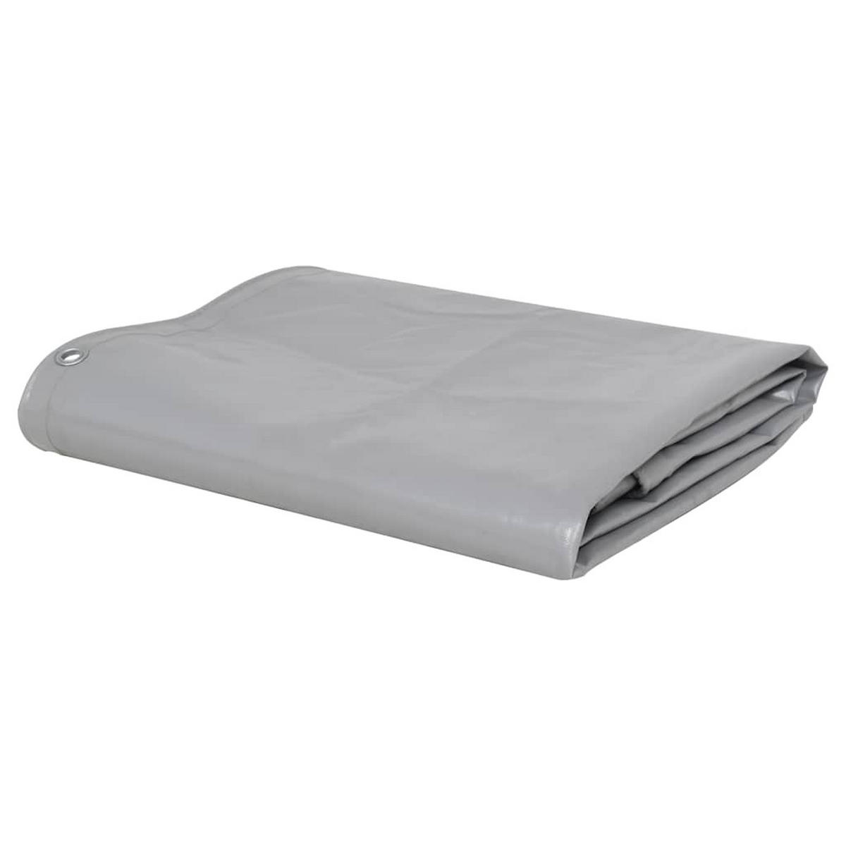 ABDECKPLANE 650 G/M² 3/3 M Grau - Grau, Textil (300/300cm) - vidaXL