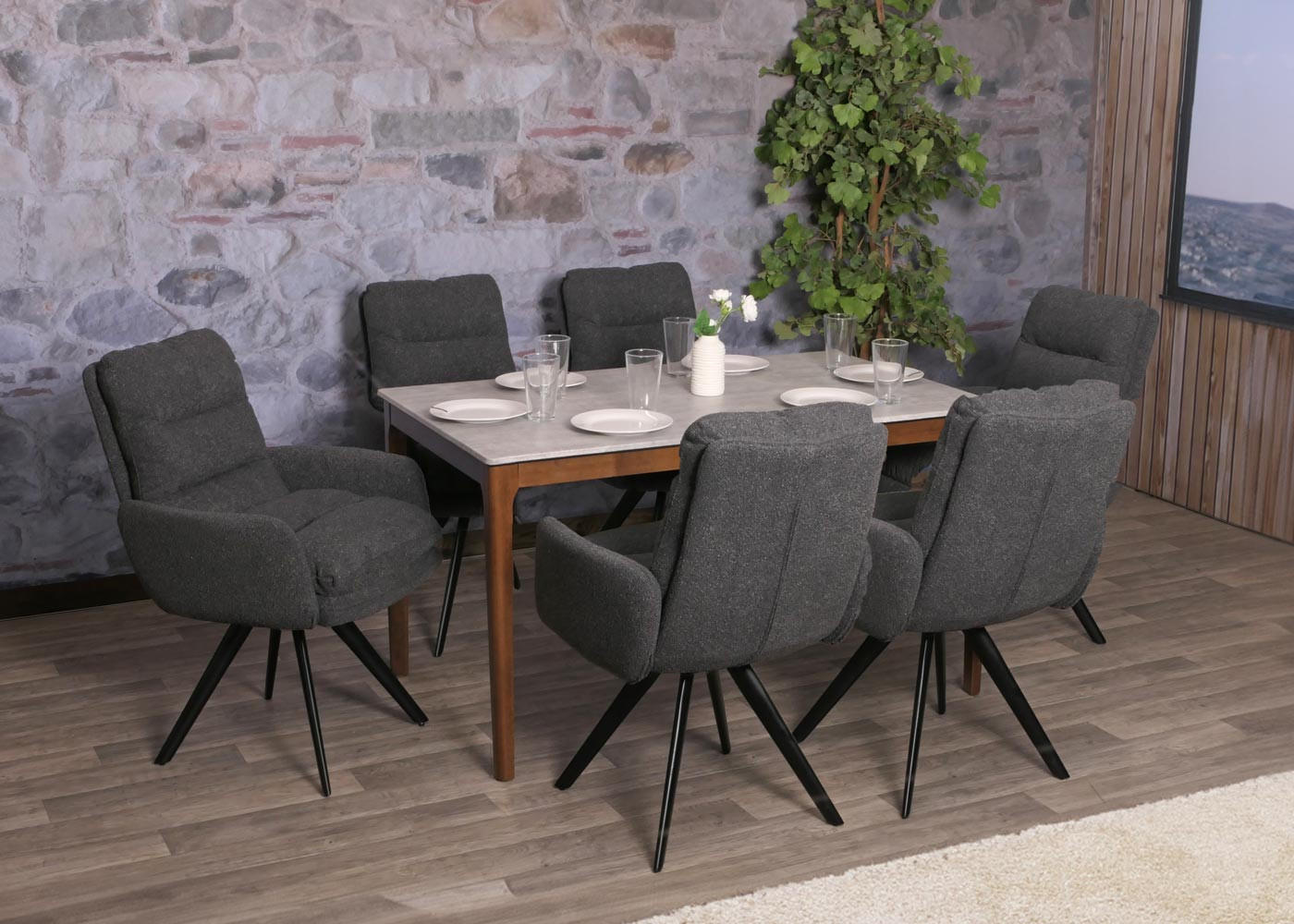 ESSZIMMERSTUHL Grau - Grau, Textil (62/92/68cm) - MCW