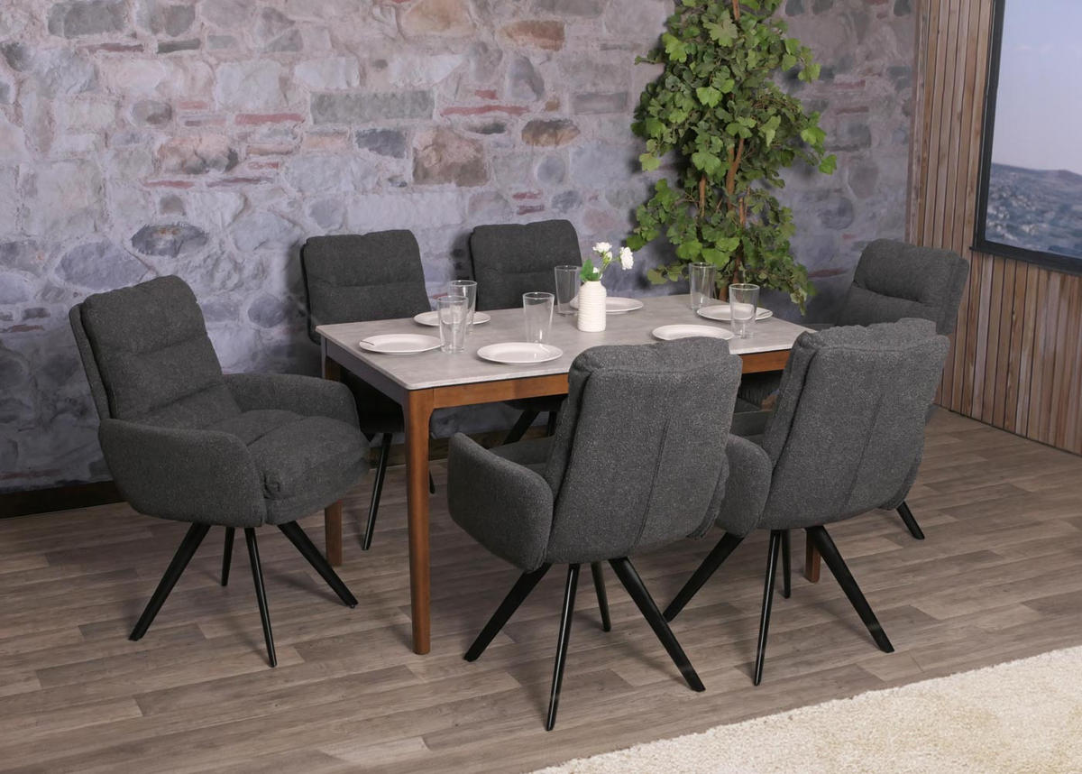 ESSZIMMERSTUHL Grau - Grau, Textil (62/92/68cm) - MCW
