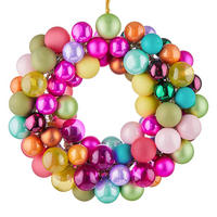 DEKO-KRANZ X-Mas Kugeln - Multicolor, Glas/Metall (25/8/25cm) - Butlers