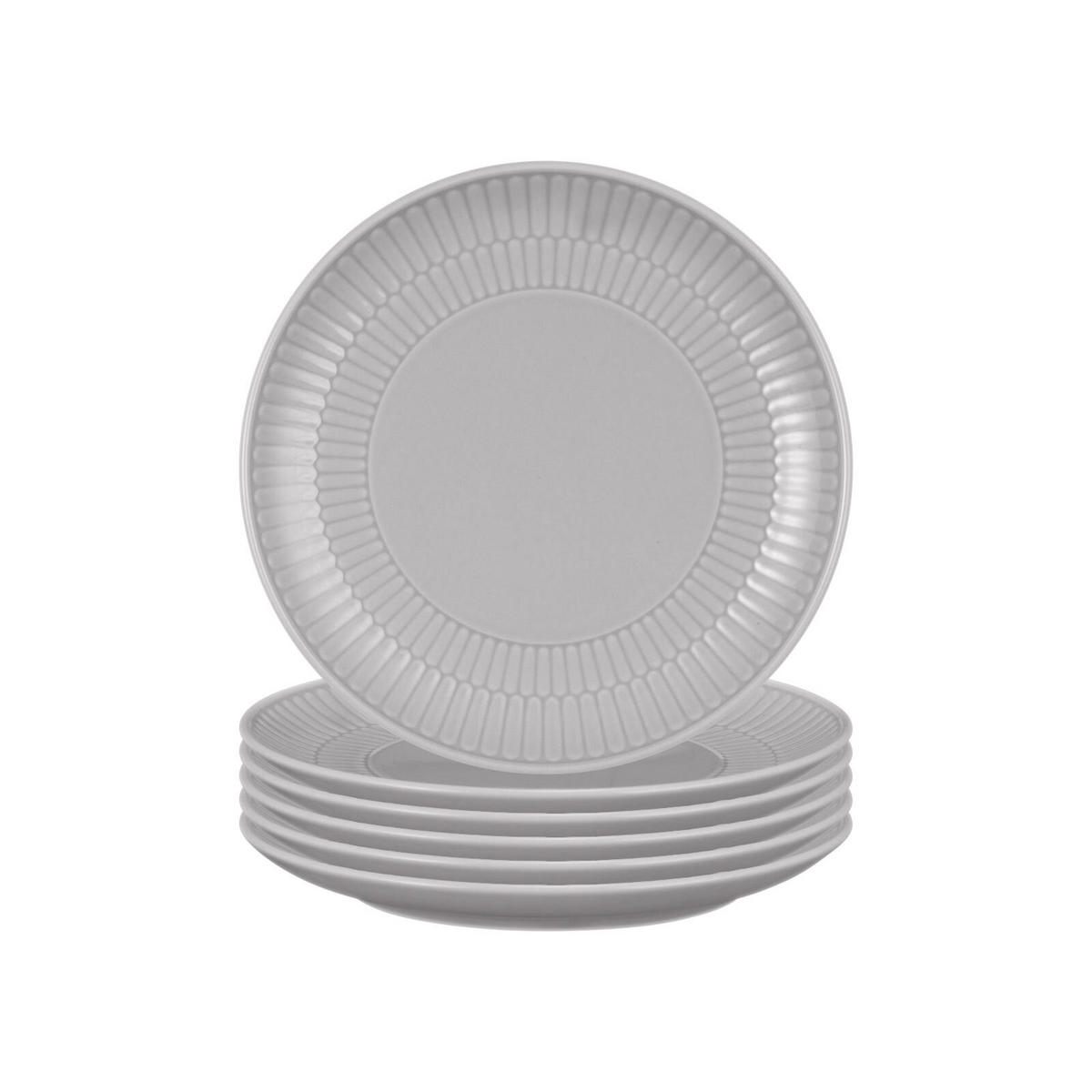 BROTTELLER Amina Silbergrau ø 16,3 cm 6er Set - Grau, Keramik (16.3cm) - Seltmann Weiden