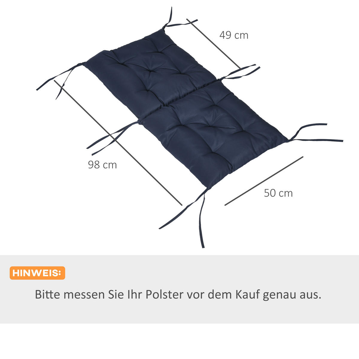 SESSELAUFLAGEN Blau 2 Stück - Blau, Kunststoff (50/8/98cm) - GiPP
