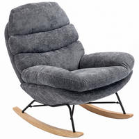 SCHAUKELSTUHL Polyester Schaumstoff Dunkelgrau - Dunkelgrau, Textil (80/91/103cm) - HOMCOM