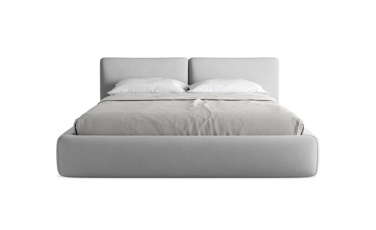 POLSTERBETT mit Bettkasten und Lattenrost 200x228 Grau - Schwarz/Graphitfarben, Kunststoff/Textil (180/200cm) - Makamii