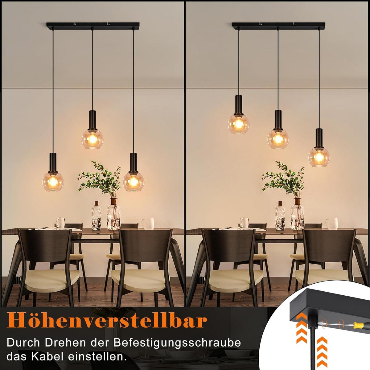 PENDELLEUCHTE 13/40/145cm - Schwarz, Metall (40/13/145cm) - Nettlife