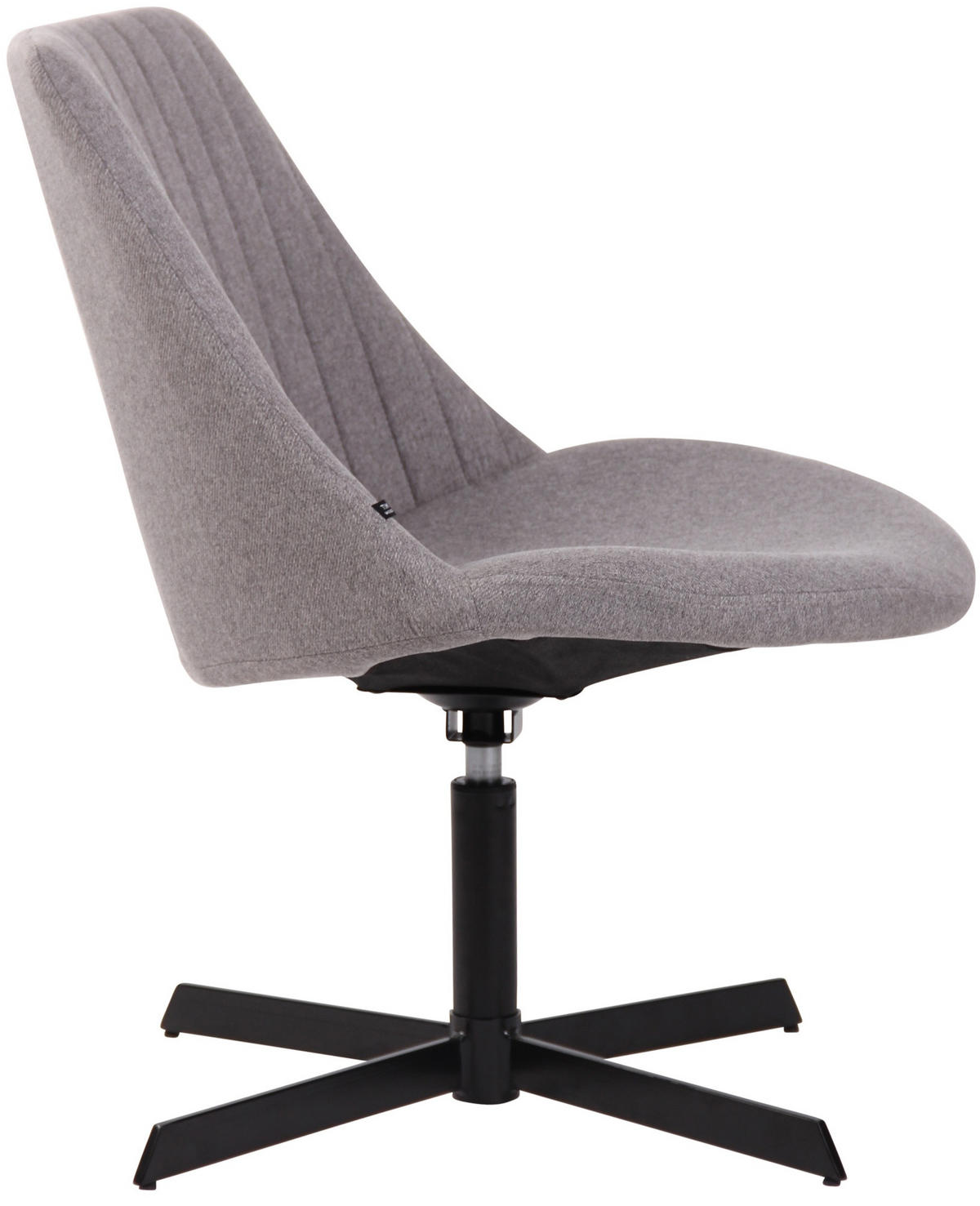 DREHSTUHL Stoff grau - Schwarz/Grau, Textil/Metall (63/79/71cm) - CLP
