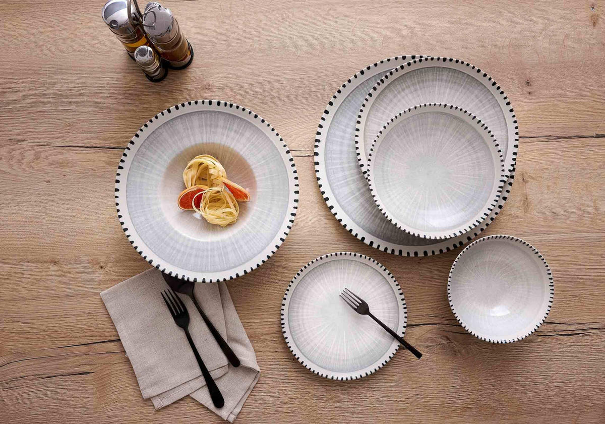 SPEISETELLER Natura Grau ø 26 cm 6er Set - Grau, Keramik (26cm) - Ritzenhoff Breker
