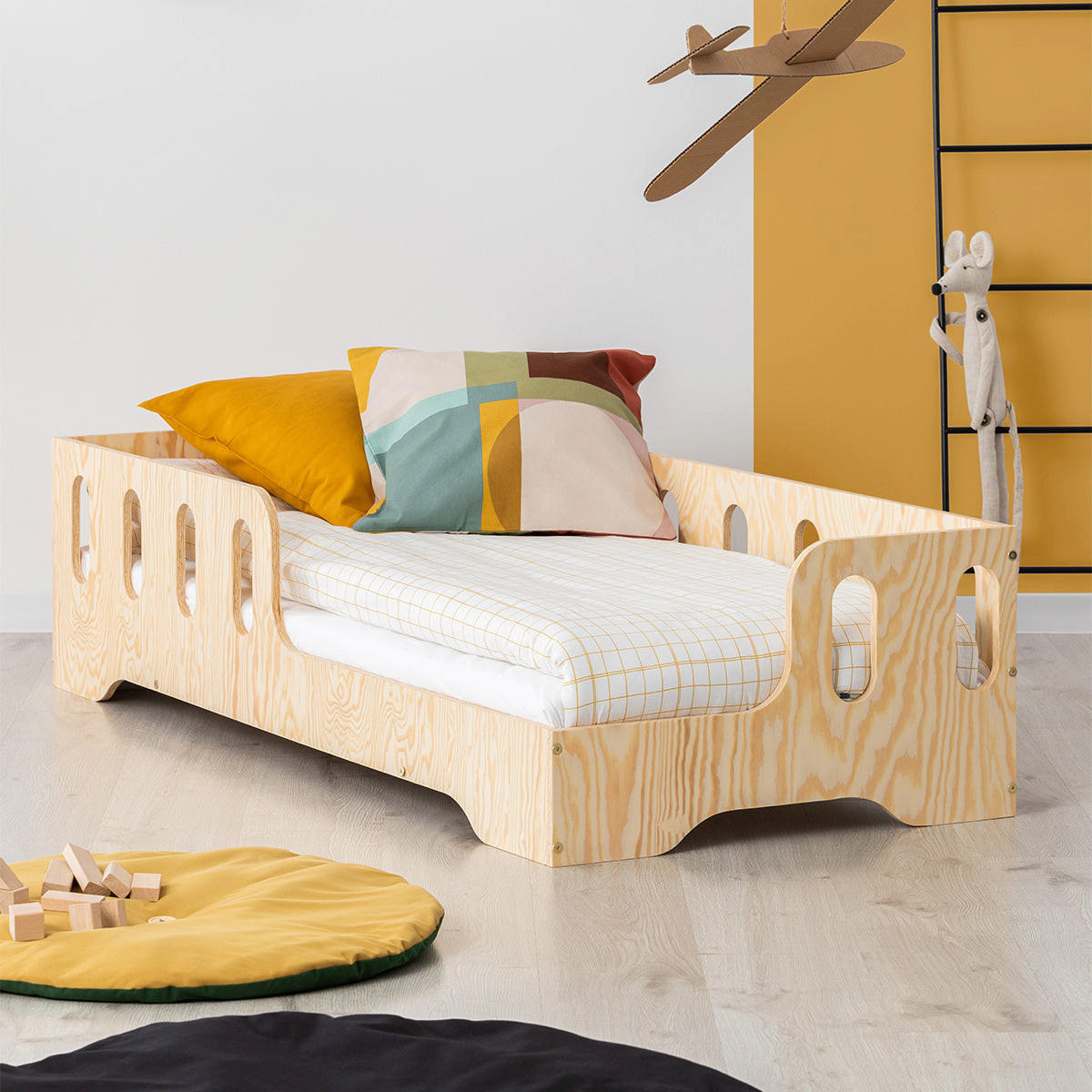 POSTEĽ 90/190 Estelle Prírodné drevo - hnedá, drevo (90/190cm) - Petits-meubles