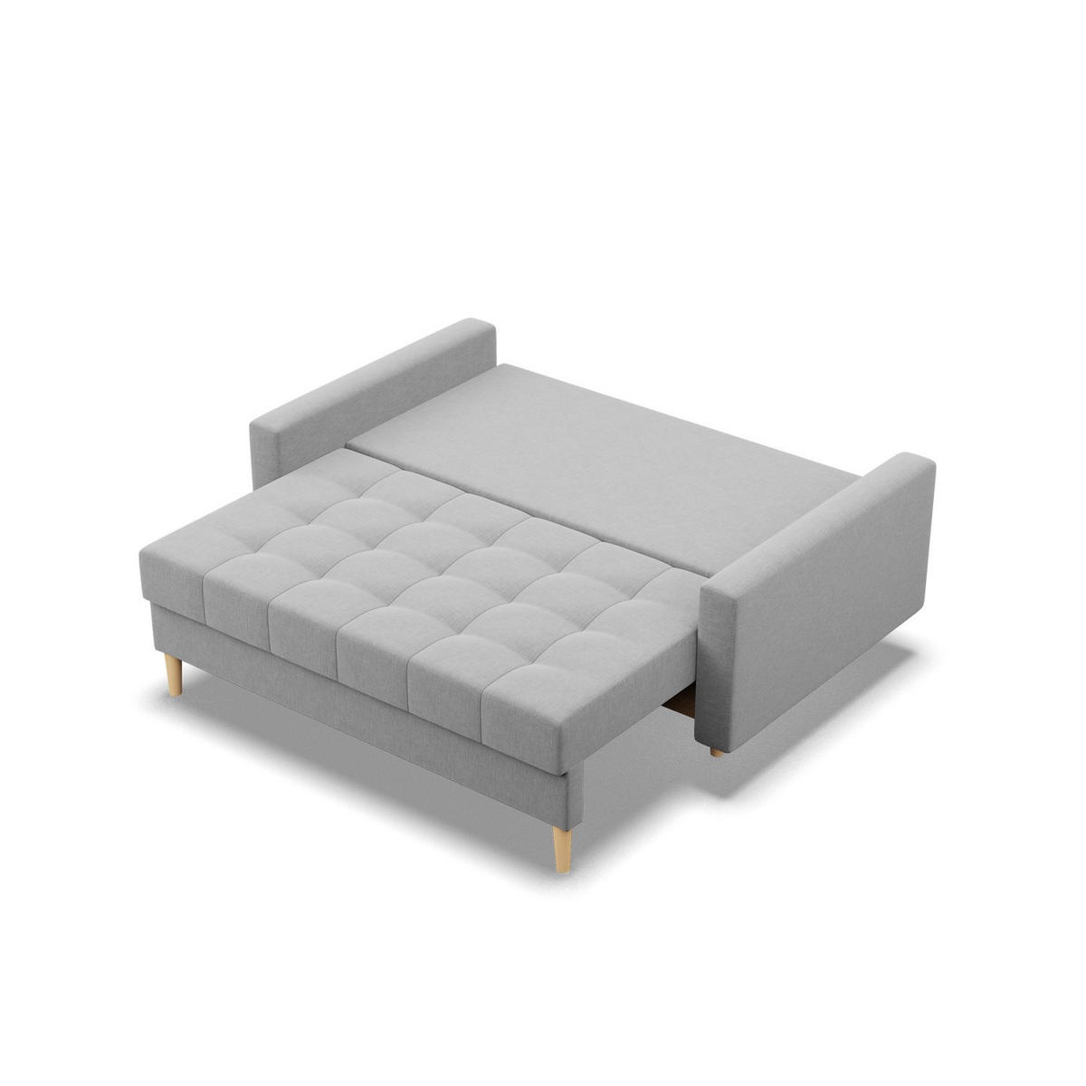 SOFA 2-SITZER MIT SCHLAFFUNKTIONELMA, Grau - Grau, Textil (152/88/92cm)
