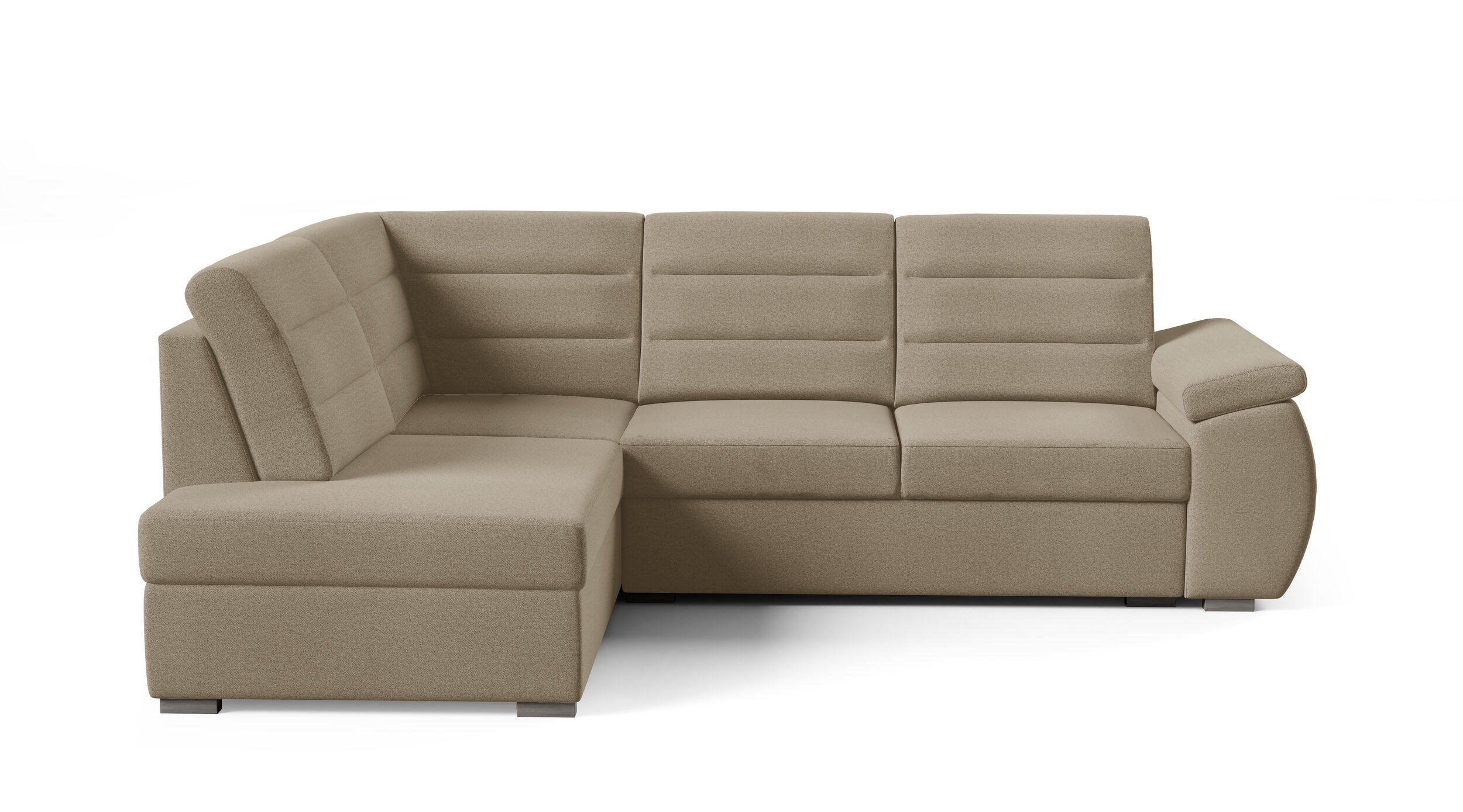 ECKSCHLAFSOFA - Ecksofa Gardenia - Cappuccino - Links - Cappuccino, Holzwerkstoff (264/190cm) - Möblo