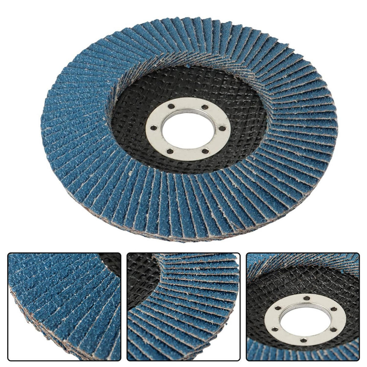 SCHLEIFSCHEIBEN – 10 Stück, 115 mm x 22 mm, Körnung 80 - Blau, Metall (11.5/11.5/1cm) - DCA