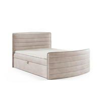 BOXBETT Ambra In Elisa Velvet - Beige, Holzwerkstoff/Textil (120/200cm) - Fun Möbel