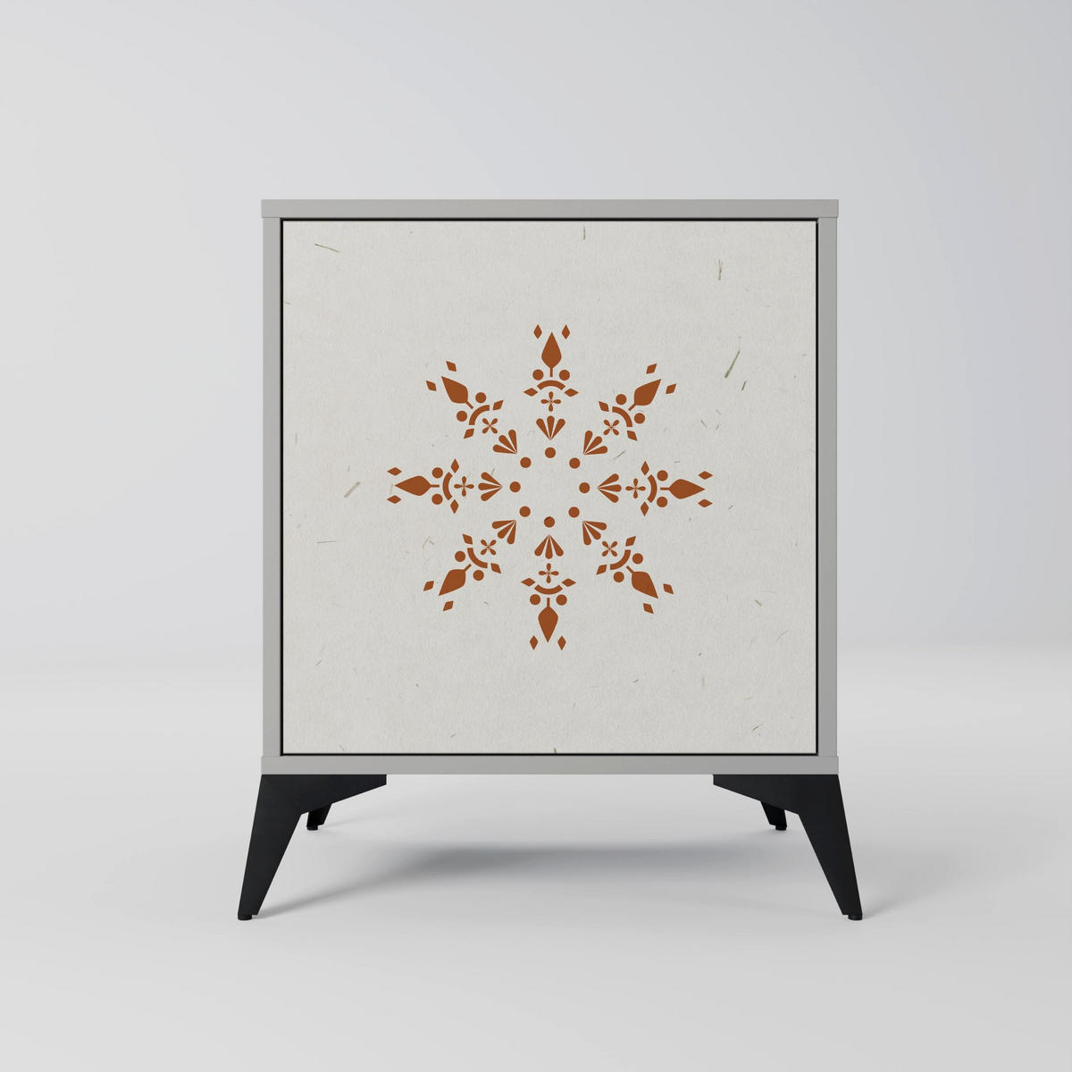 SIDEBOARD DAILY HARMONY, Grau, 57,5x42x77,5 cm, Schräge Buchenholzfüße - Buchefarben/Multicolor, Holzwerkstoff/Buchenholz (57.5/77.5/42cm) - SpaceRebels