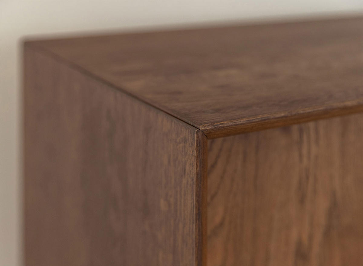 WEINREGAL Modern Loft Eiche Tabak 101 / 45 / 101cm - Eichefarben/Dunkelbraun, Holz (101/101/45cm) - Feldmann-Wohnen