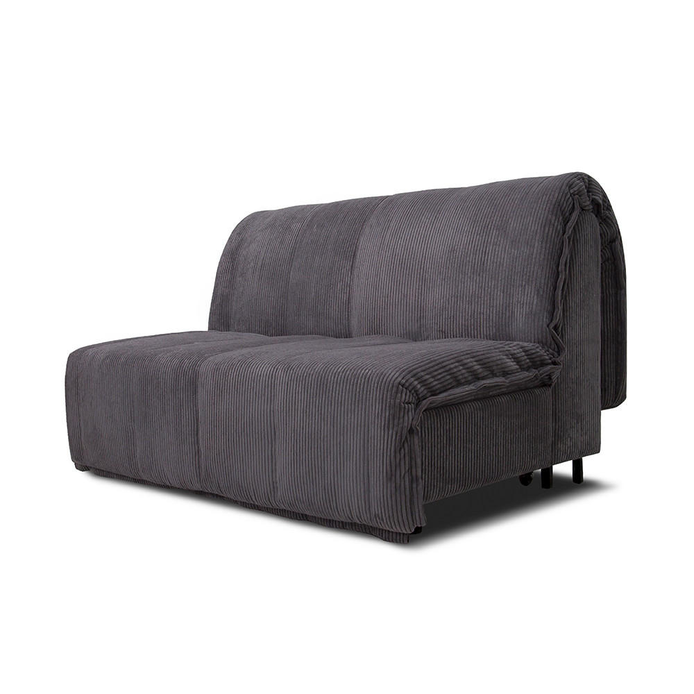 SOFA Malta Dunkelgrau 148 cm mit Schlaffunktion - Dunkelgrau, Metall (148/88/104cm) - VitaliSpa