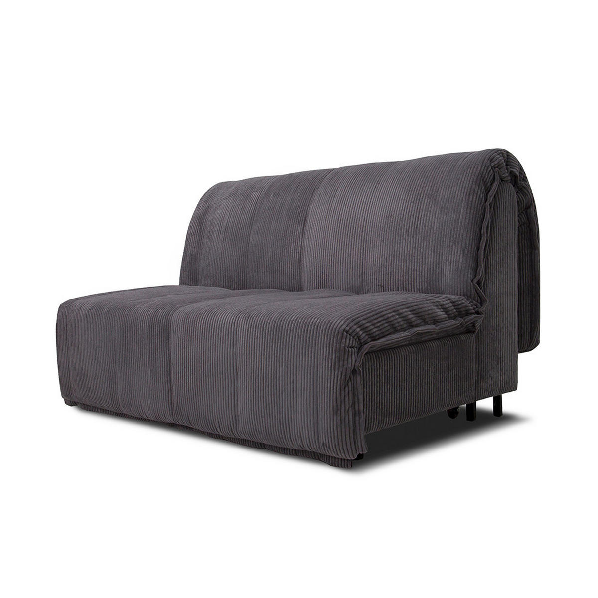 SOFA Malta Dunkelgrau 148 cm mit Schlaffunktion - Dunkelgrau, Metall (148/88/104cm) - VitaliSpa