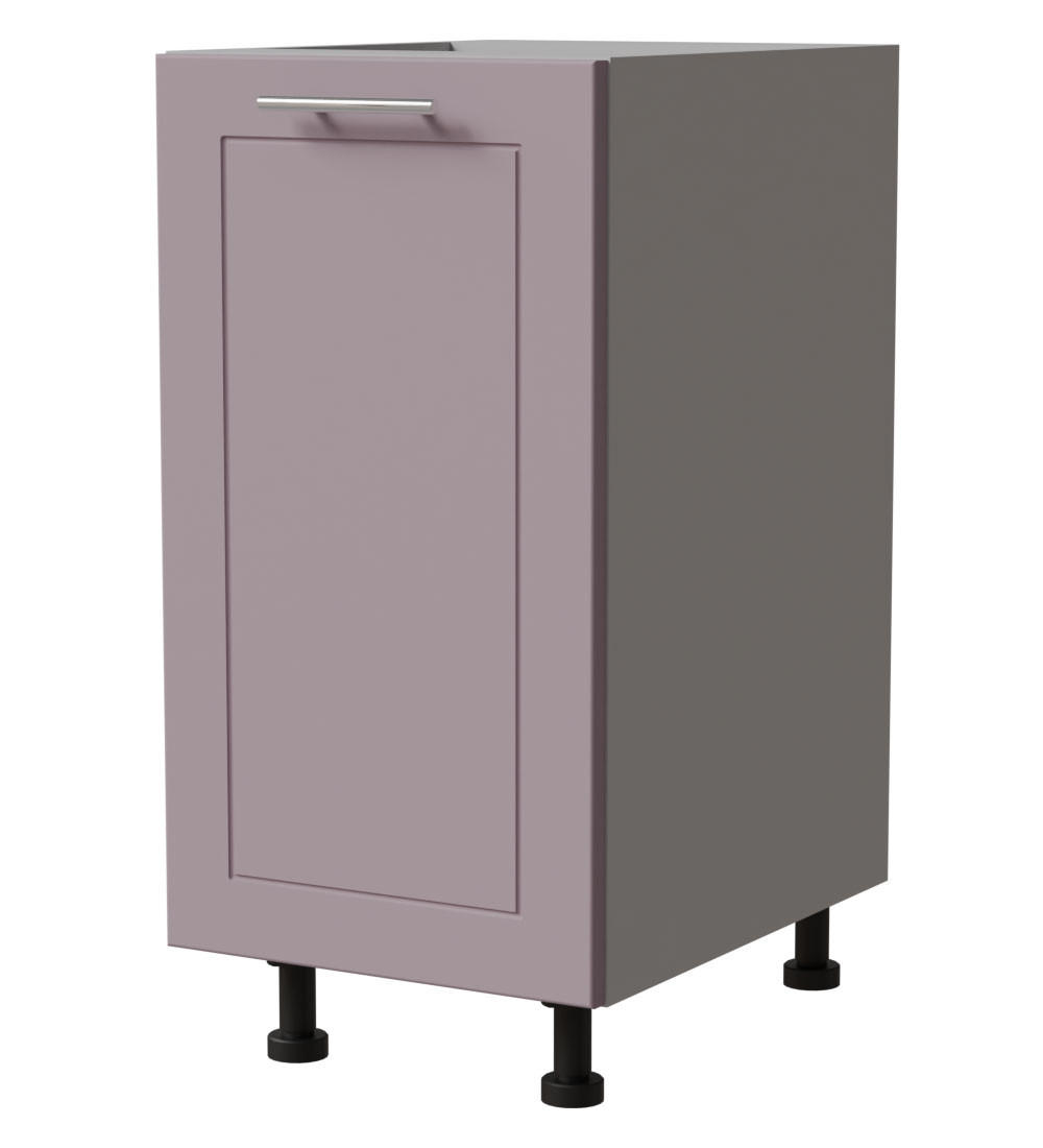 UNTERSCHRANK Bari D1D/40 Grau / RAL 4009 pastellviolett 40 / 50 / 82cm - Violett/Grau, Holz/Holzwerkstoff (40/82/50cm) - Feldmann-Wohnen