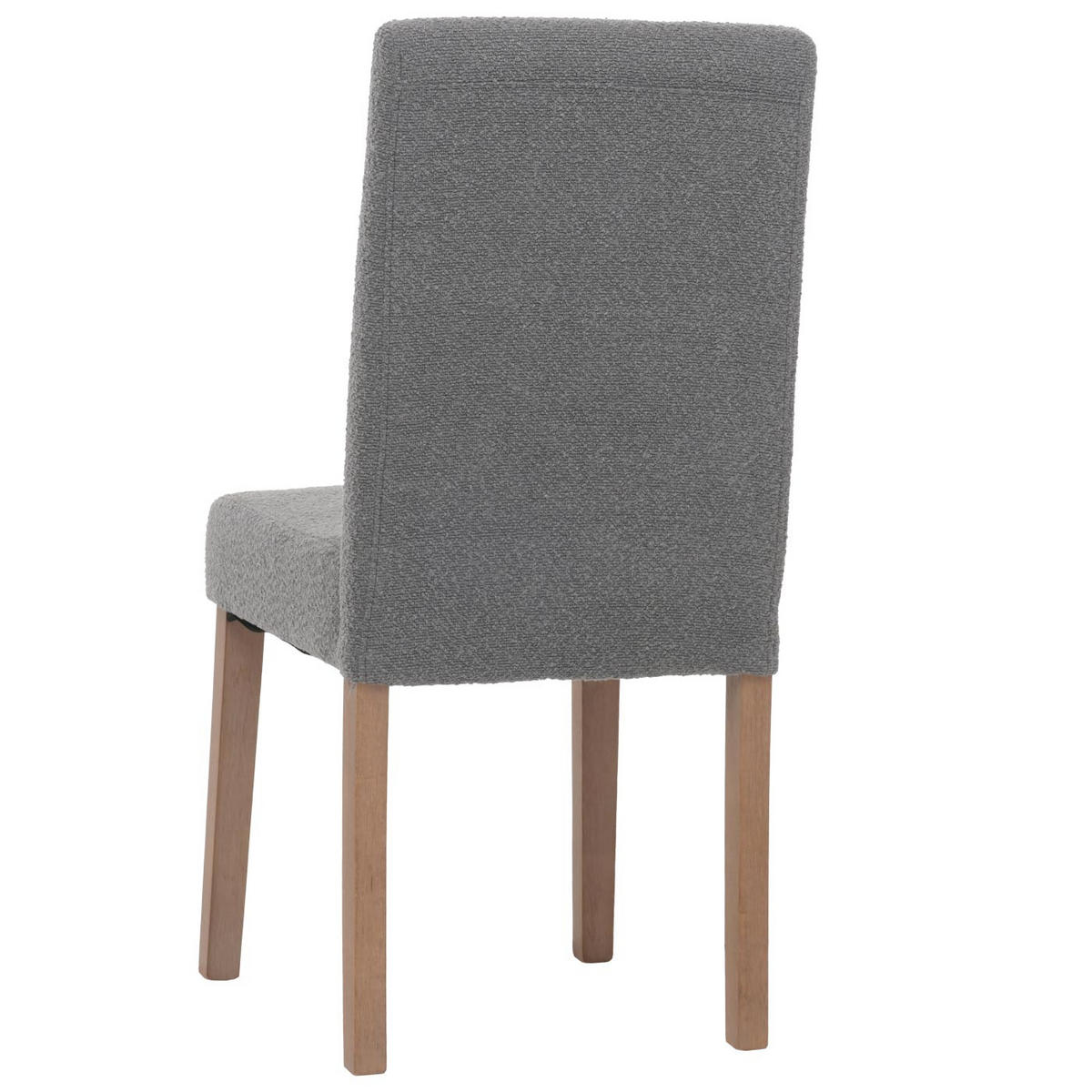 ESSZIMMERSTUHL 4er-Set klassisch und zeitlos 90x42x50cm Sitzhöhe 47cm Stoff/Textil Bouclé Holz naturfarbene Beine Grau - Grau, Textil (42/90/50cm) - CHEFGASTRO