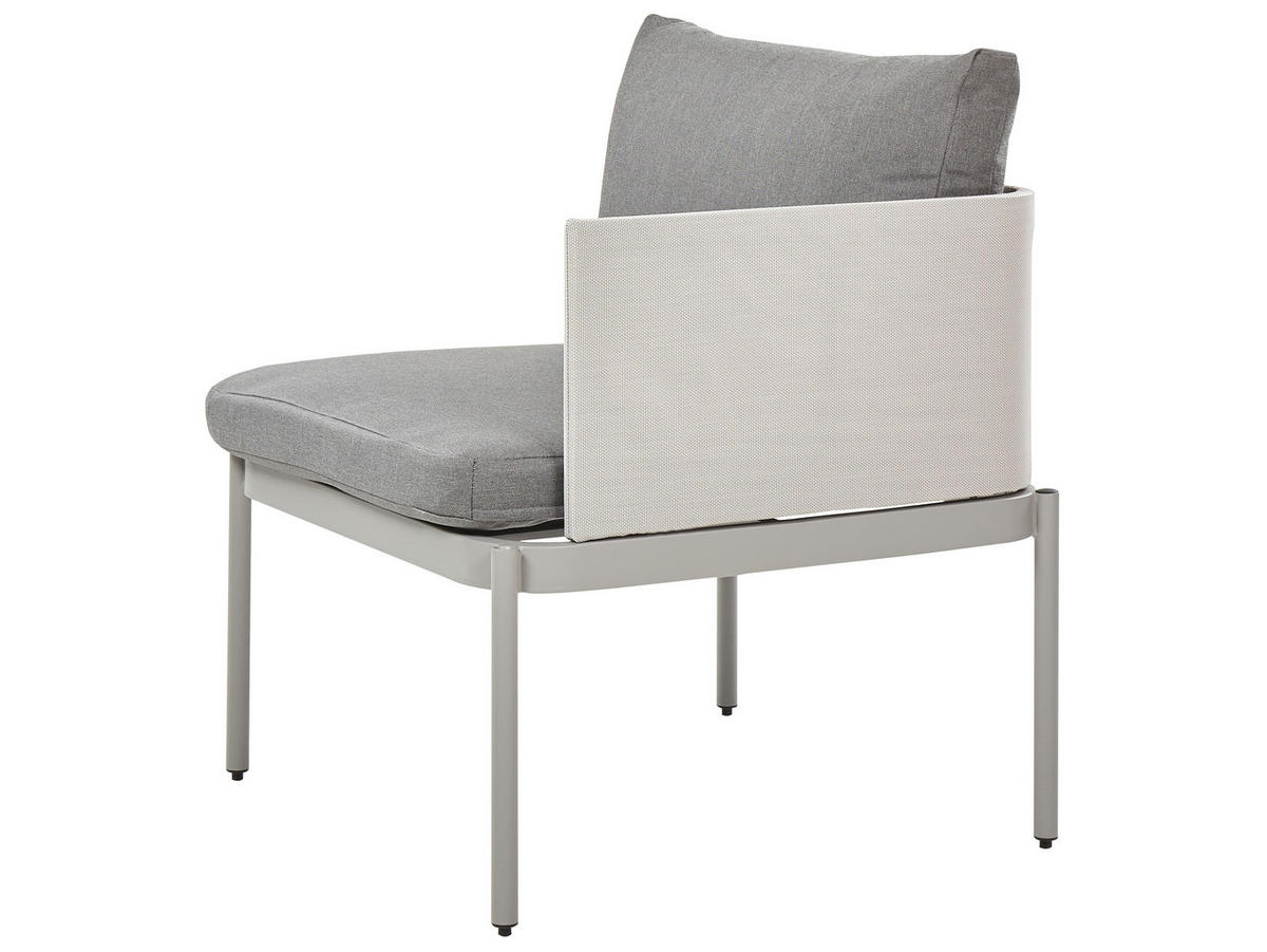 LOUNGE SET 2-Sitzer modular Grau Terracina - Grau, Metall - Beliani