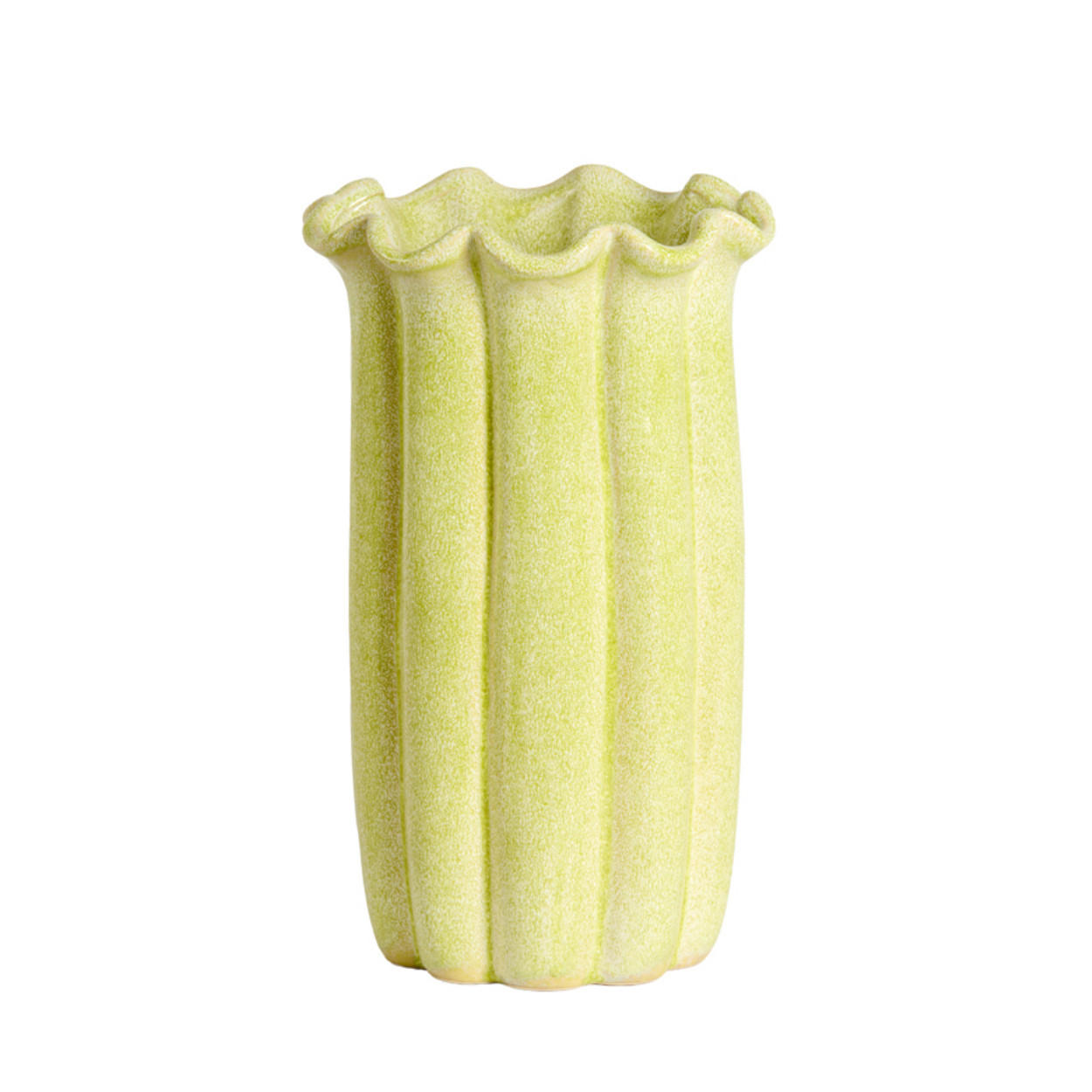 VASE Sedoni - Grün - 23.5/23.5/38 cm - Grün, Keramik (38cm) - Light & Living