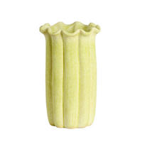 VASE Sedoni - Grün - 23.5/23.5/38 cm - Grün, Keramik (38cm) - Light & Living