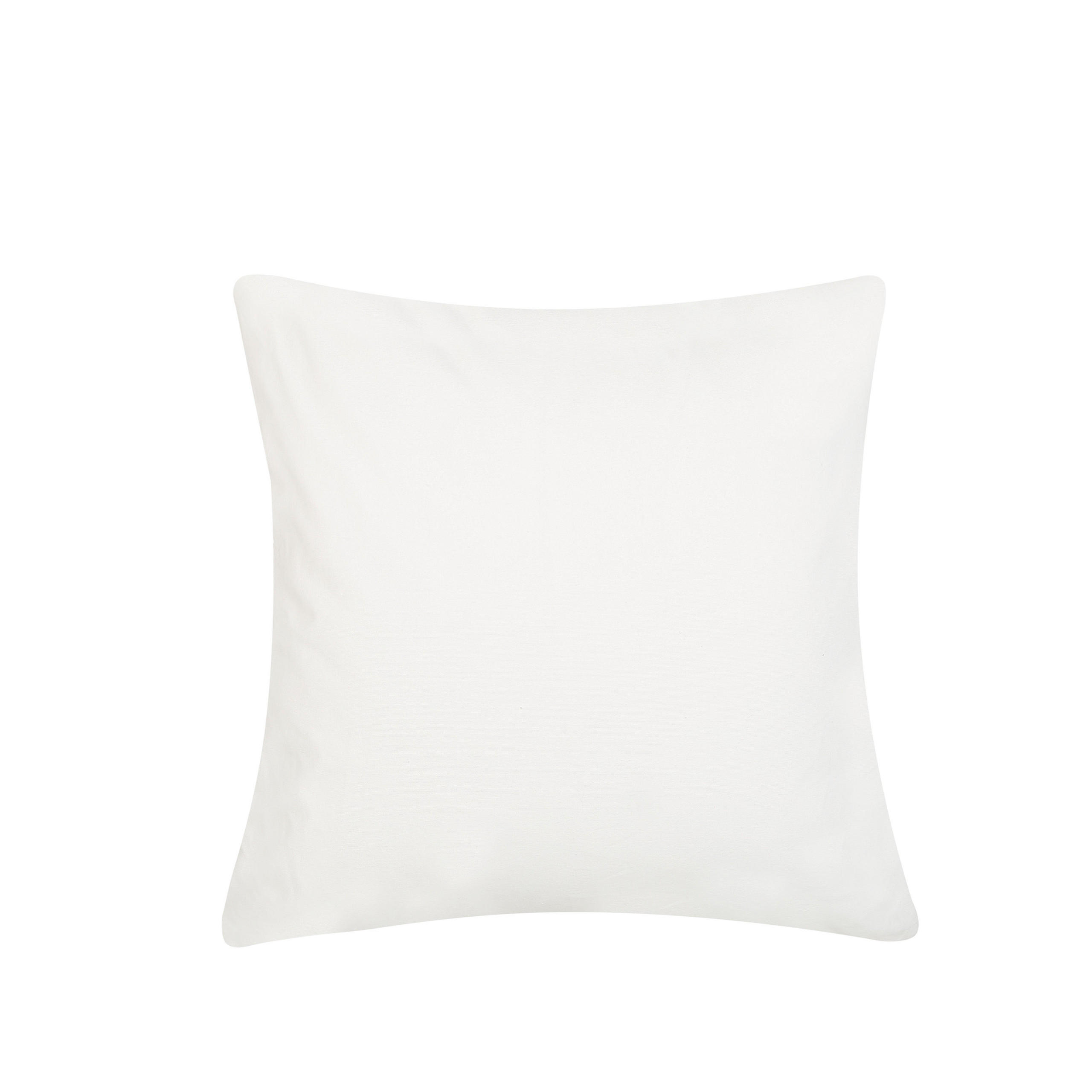 DEKOKISSEN Weiß 45/45 cm Peperomia - Weiß, Naturmaterialen/Textil (45/45cm) - Beliani