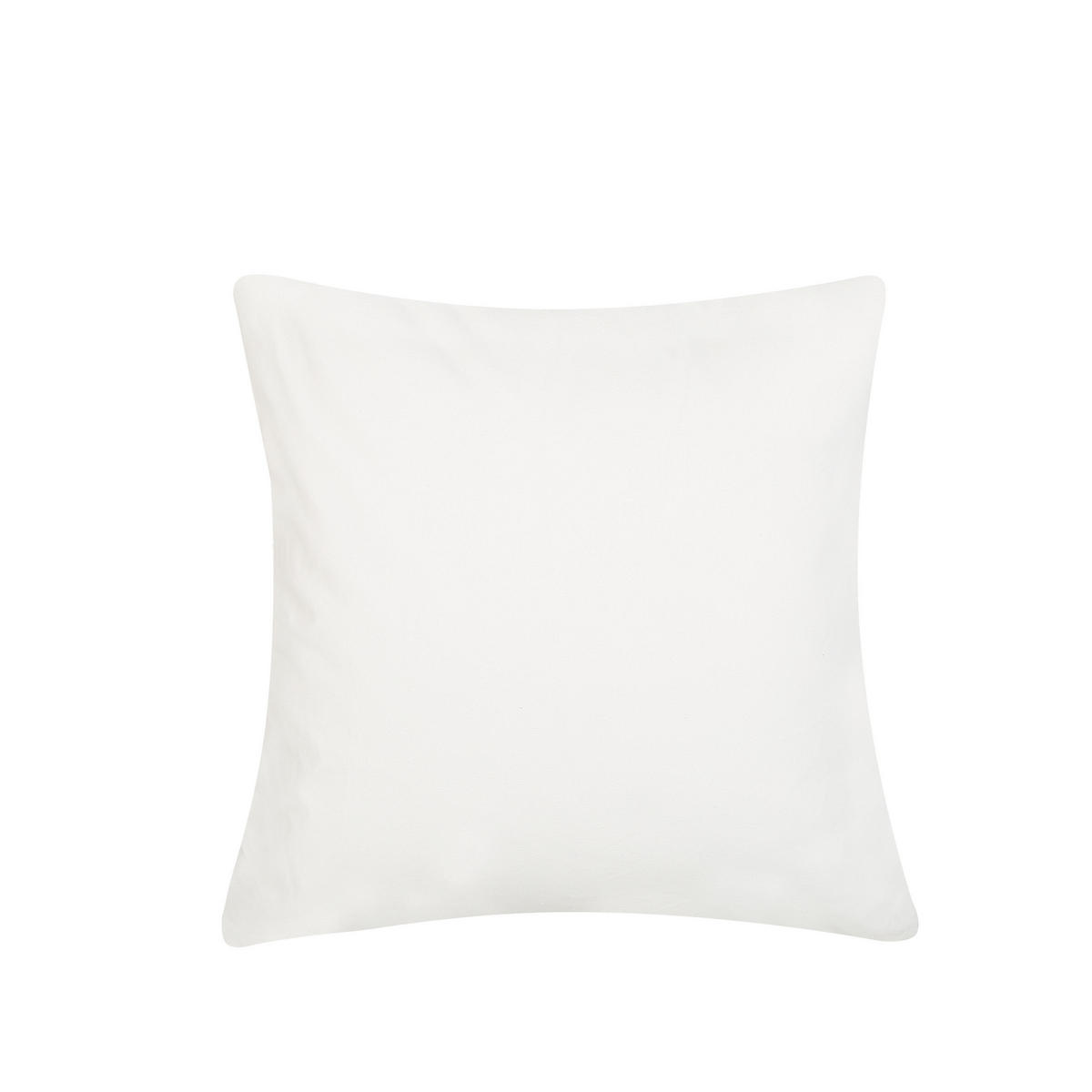 DEKOKISSEN Weiß 45/45 cm Peperomia - Weiß, Naturmaterialen/Textil (45/45cm) - Beliani