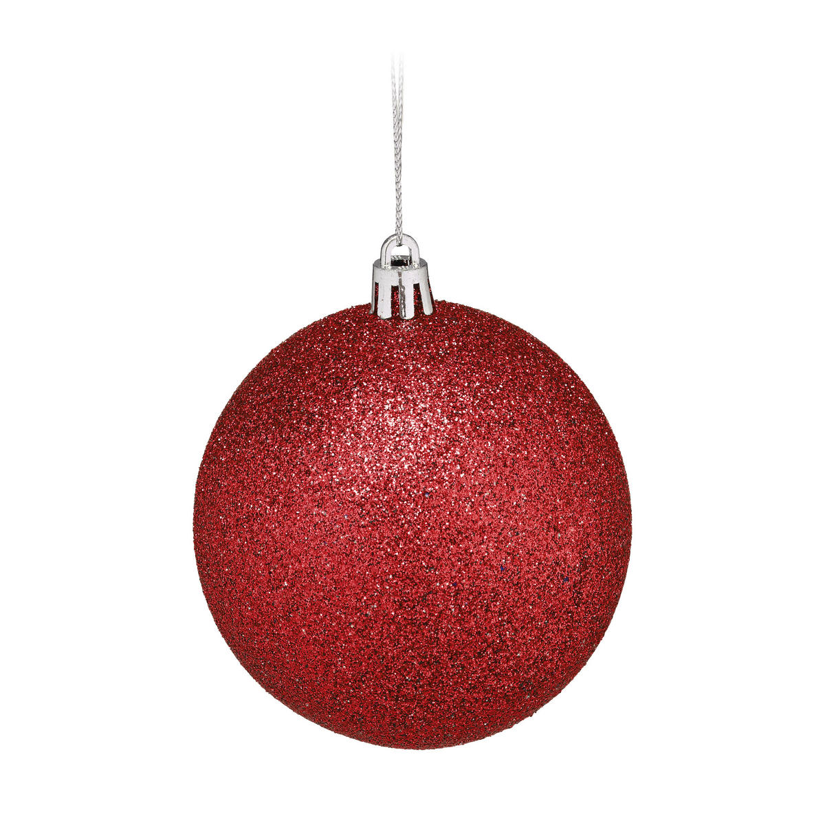 WEIHNACHTSKUGELN-SET 110-tlg. - Rot, Kunststoff (8/9/8cm) - Relaxdays