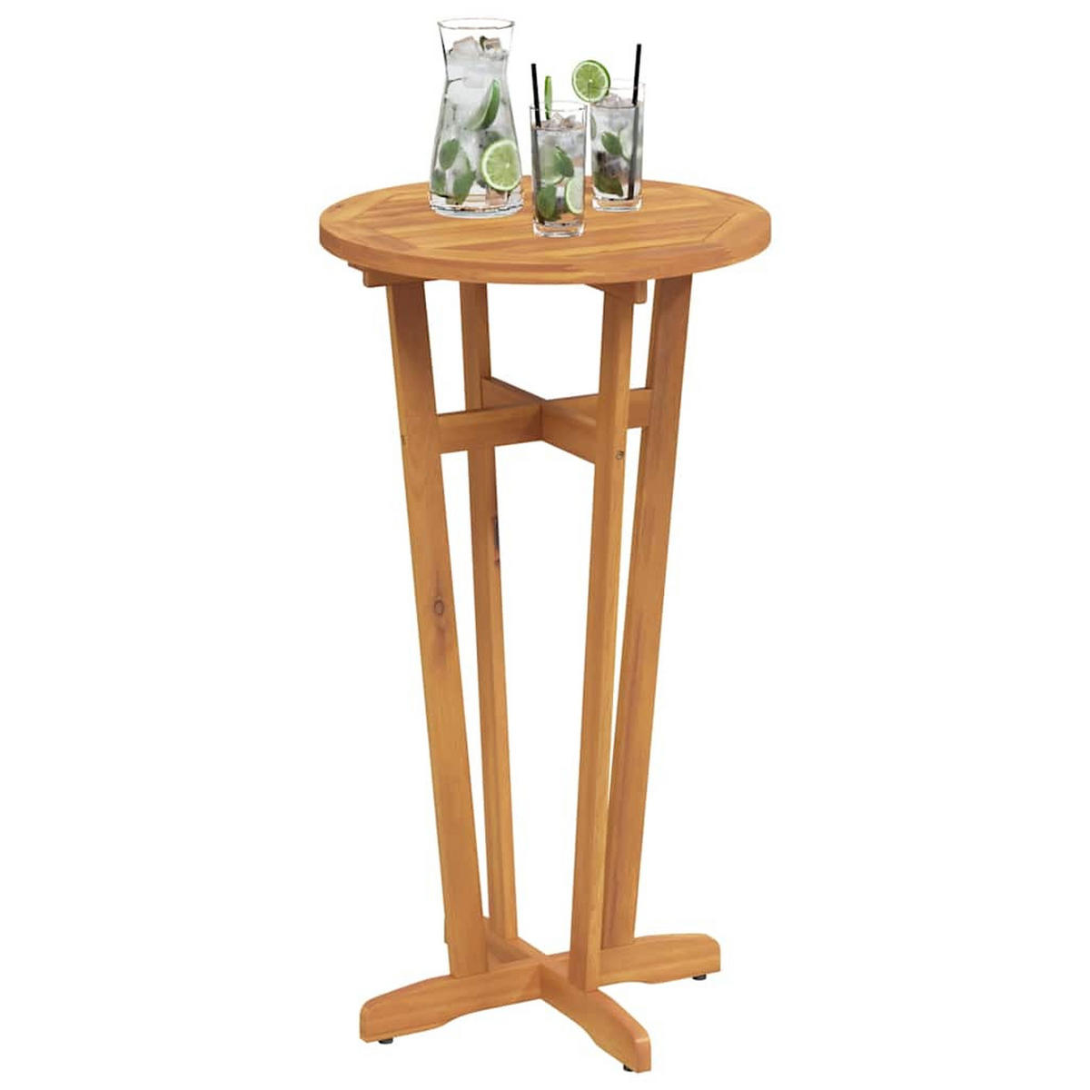 GARTEN-BARTISCH Ø60/105 Cm Massivholz Akazie - Braun, Holz (60/60/105cm) - vidaXL