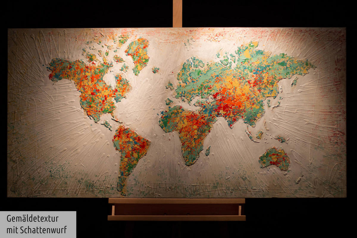 ACRYLBILD HANDGEMALT 140/70 cm - Multicolor, Holz/Textil (140/70cm) - KUNSTLOFT