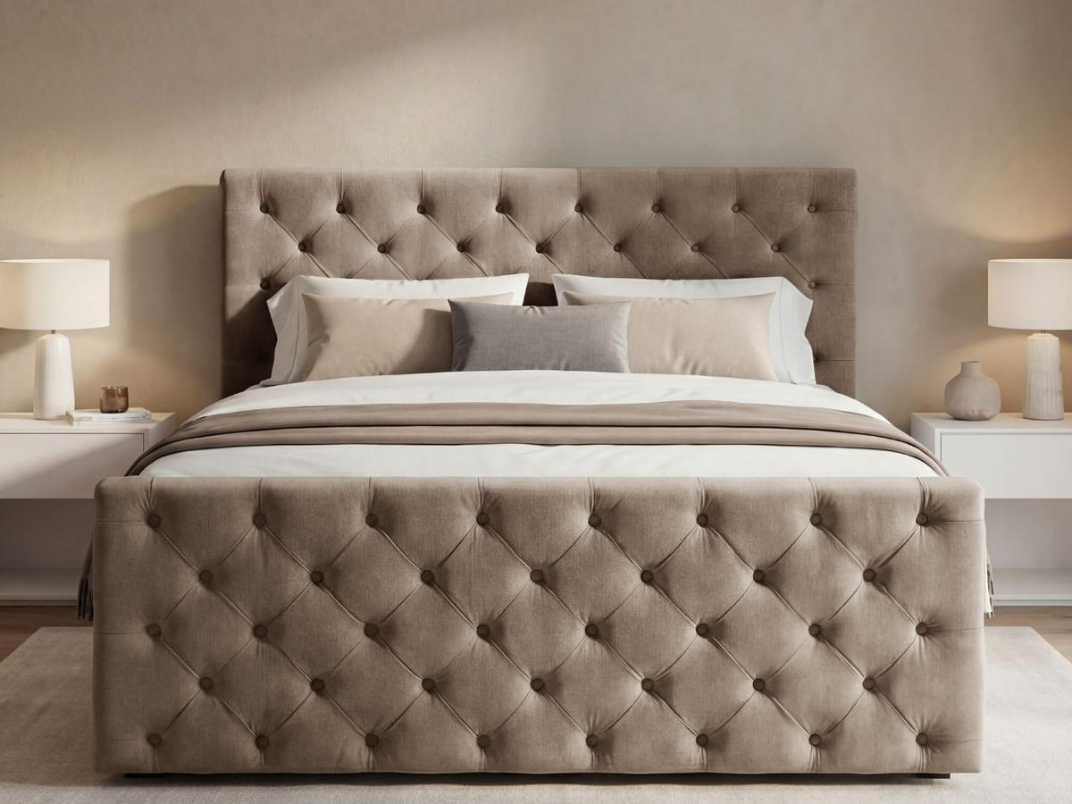 BOXBETT Montego 180x200 Braun - Braun, Holz/Textil (180/200cm) - Graingold