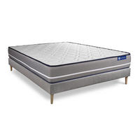 BETT Actimemo pur Memory-Schaum 180 x 220 cm h3 - Kit Bettgestell Grau - Beige/Grau, Holz (180/220cm) - ACTISOM