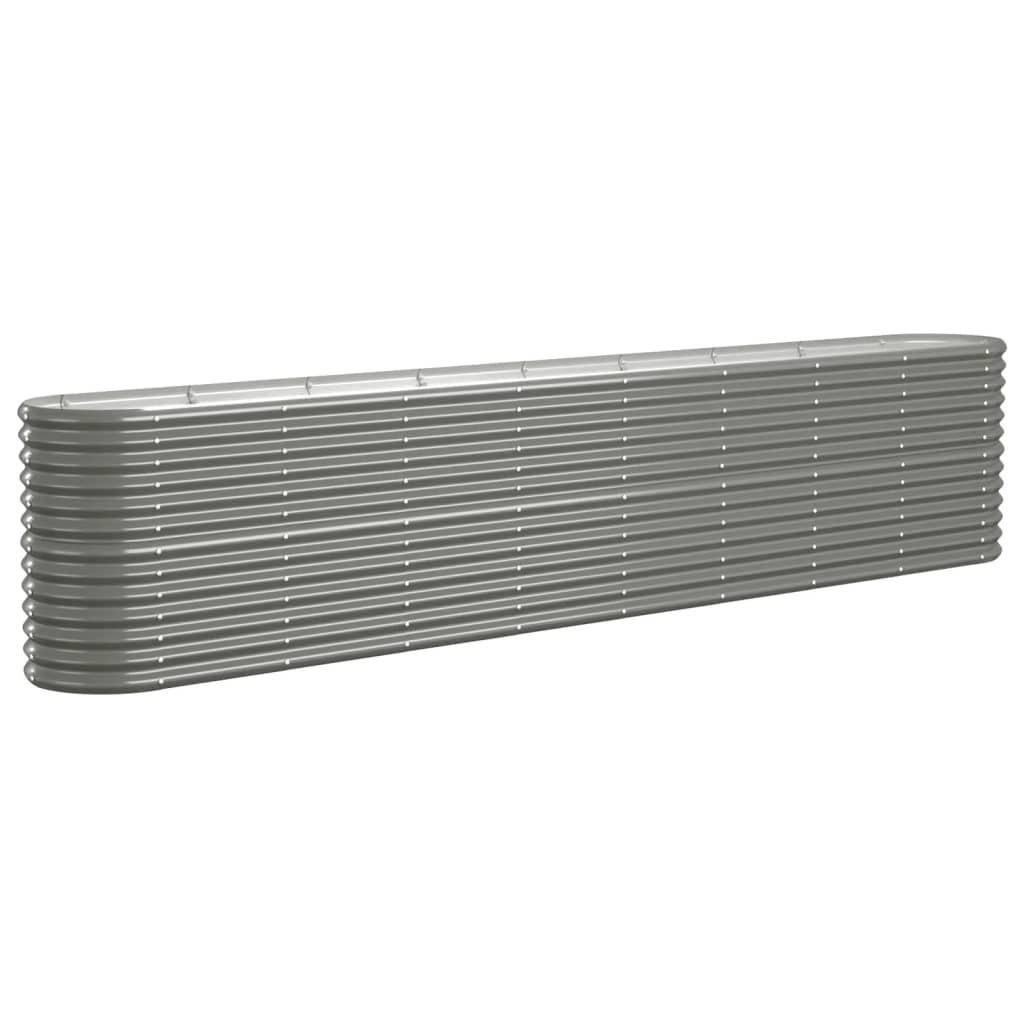 HOCHBEET Verzinkter Stahl 332/40/68 Cm Grau - Grau, Metall (332/68/40cm) - vidaXL