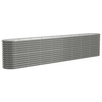 HOCHBEET Verzinkter Stahl 332/40/68 Cm Grau - Grau, Metall (332/68/40cm) - vidaXL