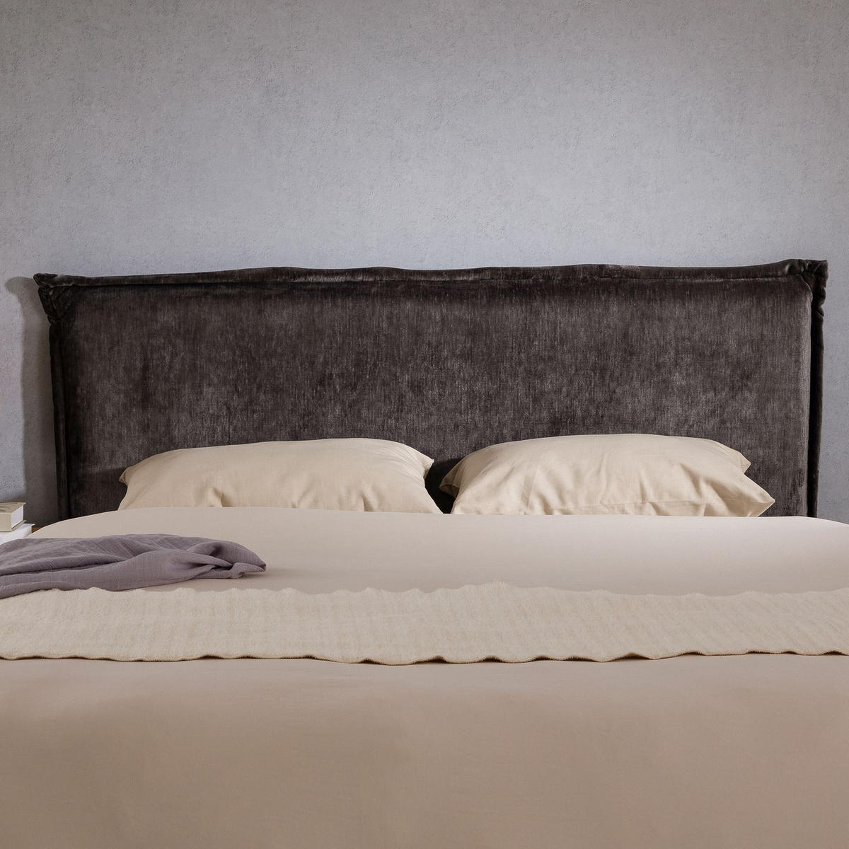 KOPFTEIL ELORE 140X190 CM - Grau, Textil (142/99/7cm) - IDIMEX