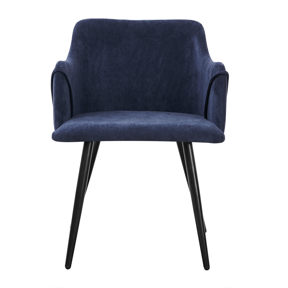 ARMLEHNSTUHL-SET 2 Stück in Stoff - Schwarz/Hellblau, Holzwerkstoff/Textil (54/75/53cm) - Urban Meuble