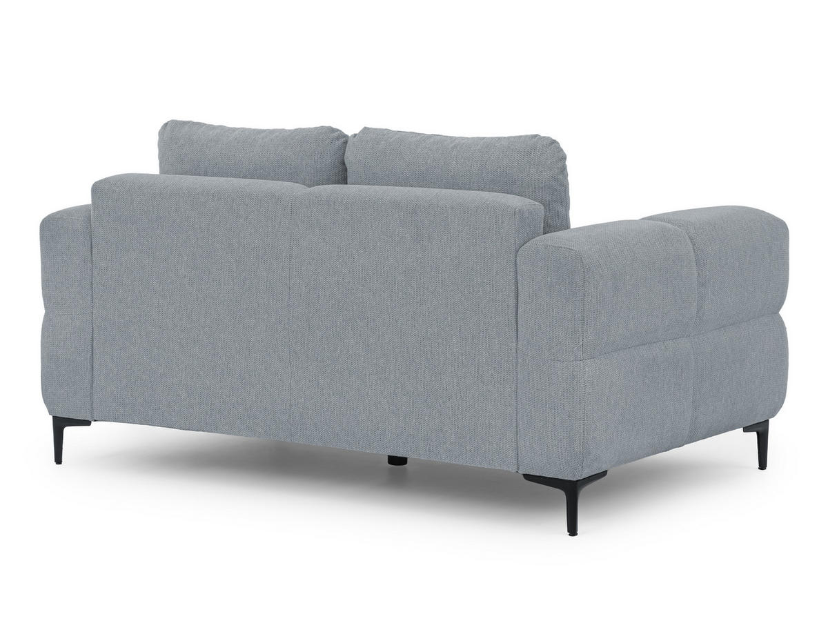 2-SITZER-SOFA Cardea in Bubble-Optik aus weichem Grau Strukturstoff mit hohem Sitzkomfort - Schwarz/Grau, Holz/Textil (154/80/97cm) - S-Style Möbel